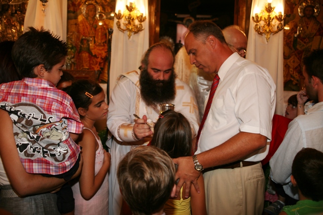 August 15 - Dormition of Panaghia Day - Morning service concludes with Holy communion 